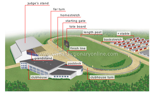 Sports Games Equestrian Sports Horse Racing Turf Racetrack Image Visual Dictionary Online